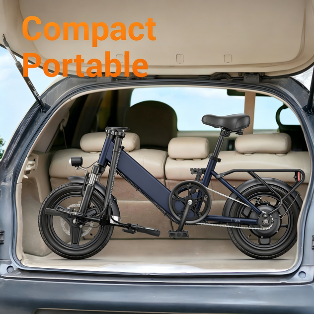 Hillmiles Mile 1 Ultrakompaktes Klapp-E-Bike | 250W Motor | 36V 10.4Ah | 60km Reichweite